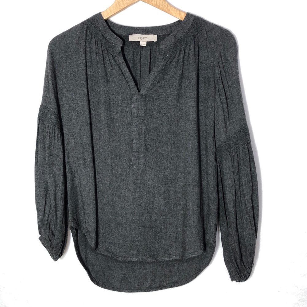 Ann Taylor LOFT Petite Peasant Blouse Womens Size XXSP